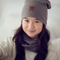 BENIAMINA hat with a snood - BROWN