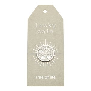 Coin-"lucky coin"-stainless steel-tree of life