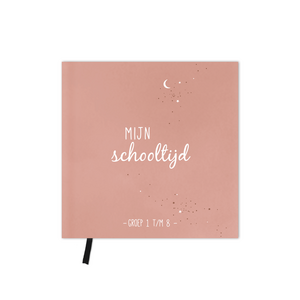 Mijn schooltijd l schoolboek l roze