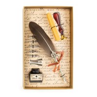 Luxe Kalligrafie inktset, met wasset in lichtgouden doosje