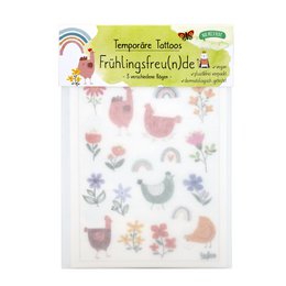 Frühlingsfreu(nd)e - Nachhaltige Kindertattoos - 1 VPE - 6 Stück