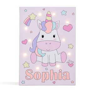 Happy Unicorn Led Light Canvas