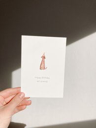 Happy Birthday Dog folded card