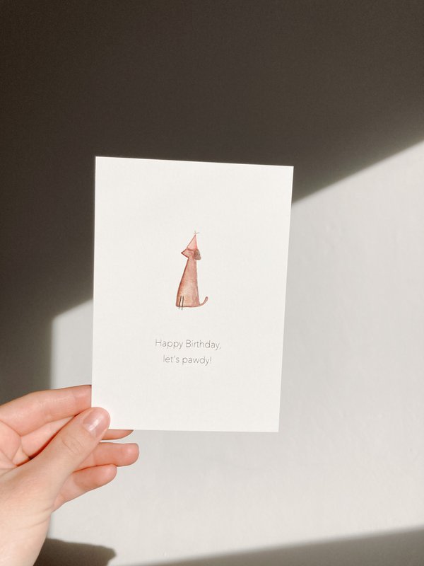 Happy Birthday Dog folded card