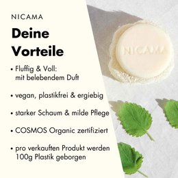 NICAMA - Festes Shampoo - Lemongras-Melisse (COSMOS)