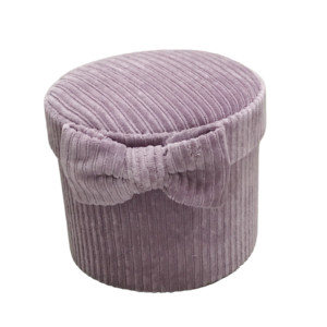 Samtbox ​​mit Schleife 15x15x12cm Lavendel