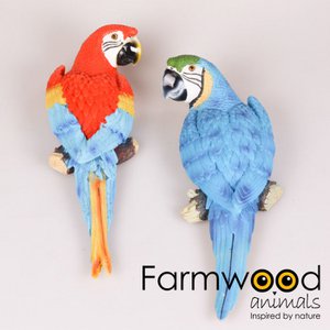 BIRD WALL PARROT 2 ASS 30.5 CM