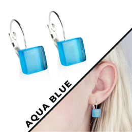 Glazen oorbellen met sluiting • 10mm • duurzaam / nikkelvrij / veel kleuren