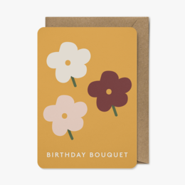 Ochre, eco-conscious greeting card with colorful floral design for Father's Day.