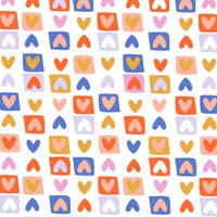 Wrapping sheet - Hearts colorful