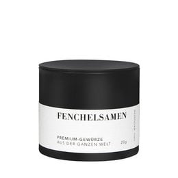 Fennel seeds from Calabria, Italy in a 20g can. Premium quality whole fennel seeds with a distinct licorice-like flavor, perfect for seasoning dishes.
