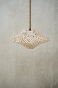 Rattan lamp - Boho hanging lamp - Lampshade - Wall lamp - The Bulat – L – Hippie Monkey