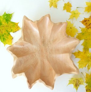 Holzschale - Obstschale - Salatschale - Modell Maple – natur