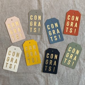 Gift tag / congrats / size M / Letterpress
