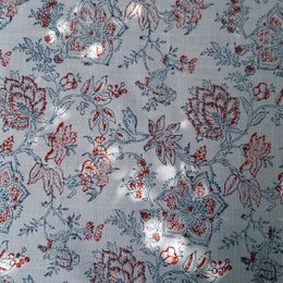 Tischdecke 'Blume' Rot/Blau, Klein