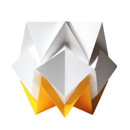 Tweekleurige origami papieren tafellamp - maat M