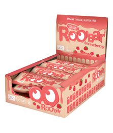 Roobar strawberry bar covered with pink glaze, organic, Roobar, 30g