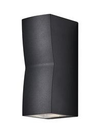 Anthracite gray outdoor wall lamp with up/downlight design.