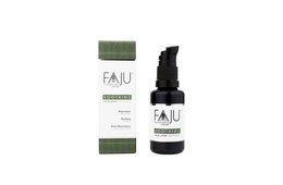 Soothing 15ml serum in a black bottle with green packaging, designed to hydrate and calm skin.