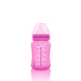 BOTTLE GLASS 150ML HEAT SENSING PINK