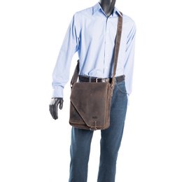 Umhängetasche in 3 Farben Buffalo -Leder mit einem Wickelventil und zwei Magnetverschlüssen - Crossbody -Tasche