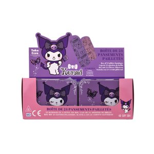 Kuromi - Metal Box of Glitter Bandages (24 Bandages)
