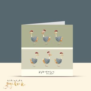 Je bent mij er eendje! wenskaart dubbel