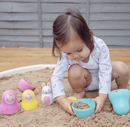 Rainbow Nesting Babyer med Chiming Bo Bunny