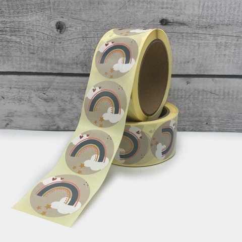 Aufkleber „Regenbogen“ auf einer Rolle à 500 Stück