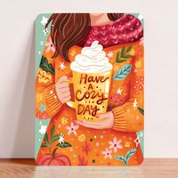 Card congratulation birthday autumn cozy winter autumn just postcard