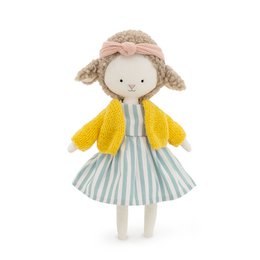 Soft plush toy frog with a pink dress and crown. Ideal for children's play and decoration.
