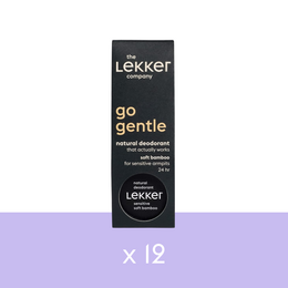  Soft, sensitive bamboo deodorant in a pack of 12 units.