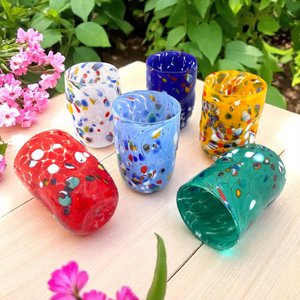 Bellini -Brille in Murano Glass, hergestellt auf der Insel Murano, blasen und handgefertigt von Masters Glass - Special Edition - 400 ml.