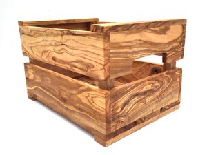 Box size M storage decor wooden box made of olive wood