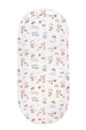  Soft, 100% cotton stroller mat with a charming animal print design. Provides a comfortable and safe surface for your baby while on the go.