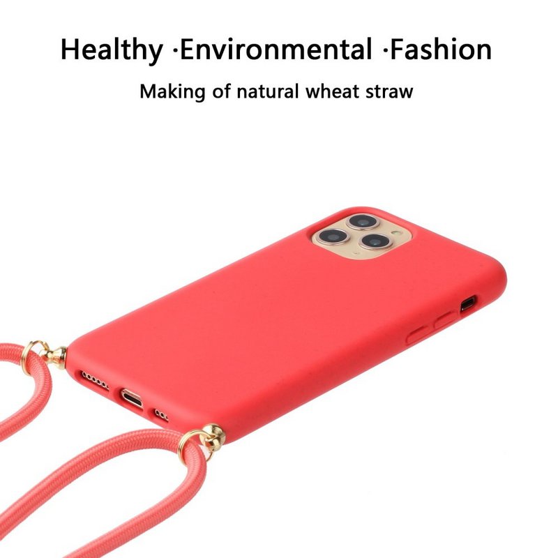 Lunso - Etui Backcover ze sznurkiem - iPhone 11 Pro - Czerwone