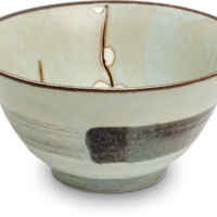 Edo Hanagreen Bowl 13x7cm, porcelain, Japan