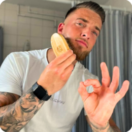 Skægbørste - Bambustræ - Vegansk børste - Ergonomisk design - Til mænd