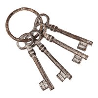 Set of 4 cast iron keys