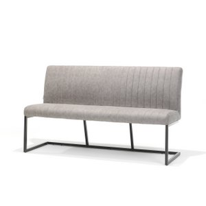 Eetbank Sanne zwart - Stof Soft Pebble