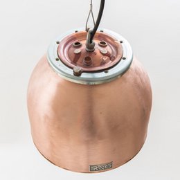 Lampada a sospensione in rame "Flange M"