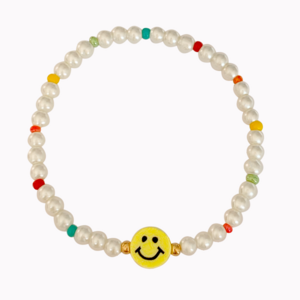 Parel armband met smiley