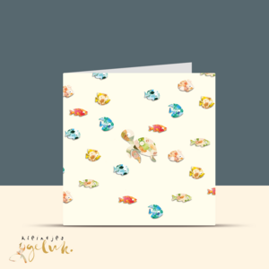 Visjes wenskaart dubbel