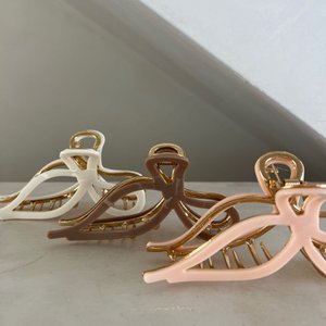 Loop hair clip | Acetate & Gold