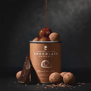 12x Hazelnut - Dark Chocolate with Caramel & Cocoa - Mini 60g