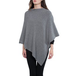 MOON - Classic square poncho in cashmere blend
