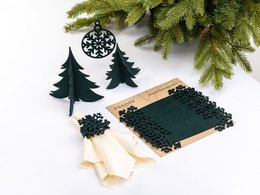 Décorations de sapin de Noël SNOWFLAKE rond