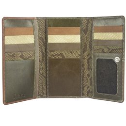 Cartera de mujer Sunsa. monedero de cuero. Cartera con protección RFID. Cartera sostenible hecha con retales de cuero. Cartera de mujer grande con muchos compartimentos para tarjetas de crédito: cartera/cartera para mujer, la mejor idea de regalo.