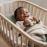 Zacht en hard bloemenhout en siliconen bijtring | ZAND