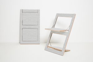 Fläpps Folding Chair - Watercolor Stripes by Kind of Style (print on both sides)